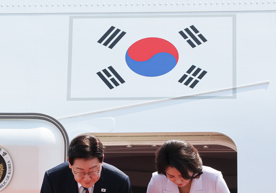 이재명 대통령·김혜경 여사 '미국·남미 순방 일정 마치고'