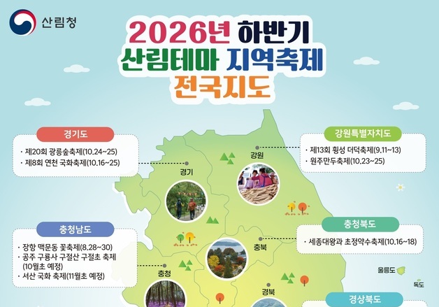 산림청, 산림테마 지역축제 전국지도 발간…"136개 축제 한눈에"