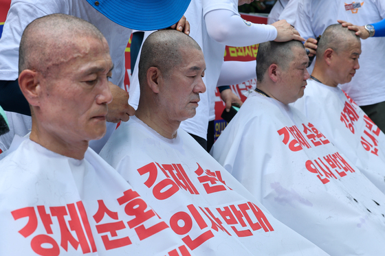 '순환 인사'에 경찰직협 반발 삭발식…"우린 잠재적 범죄자 아냐"