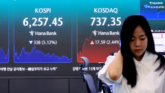 '차익실현' 삼전닉스 8% 추락…코스피 6200선 '되돌림'[시황종합]