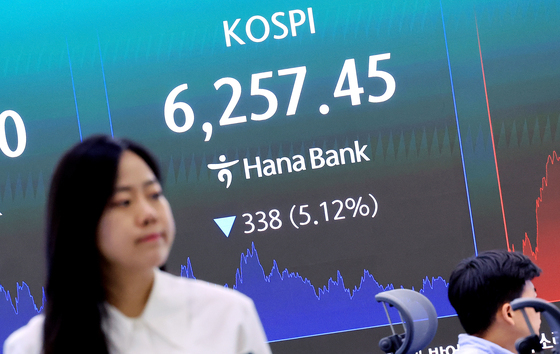 코스피, 5%대 급락