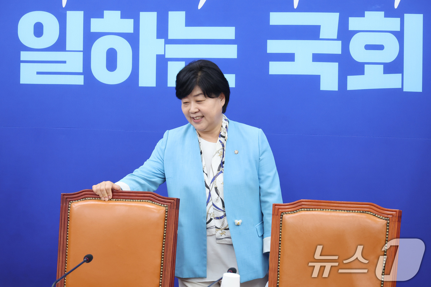 (서울=뉴스1) 신웅수 기자 = 서영교 법제사법위원장이 30일 서울 여의도 국회에서 열린 조희대 대법원장의 법사위 불출석 사유서 제출 관련 기자간담회에 참석하고 있다.  2026. …