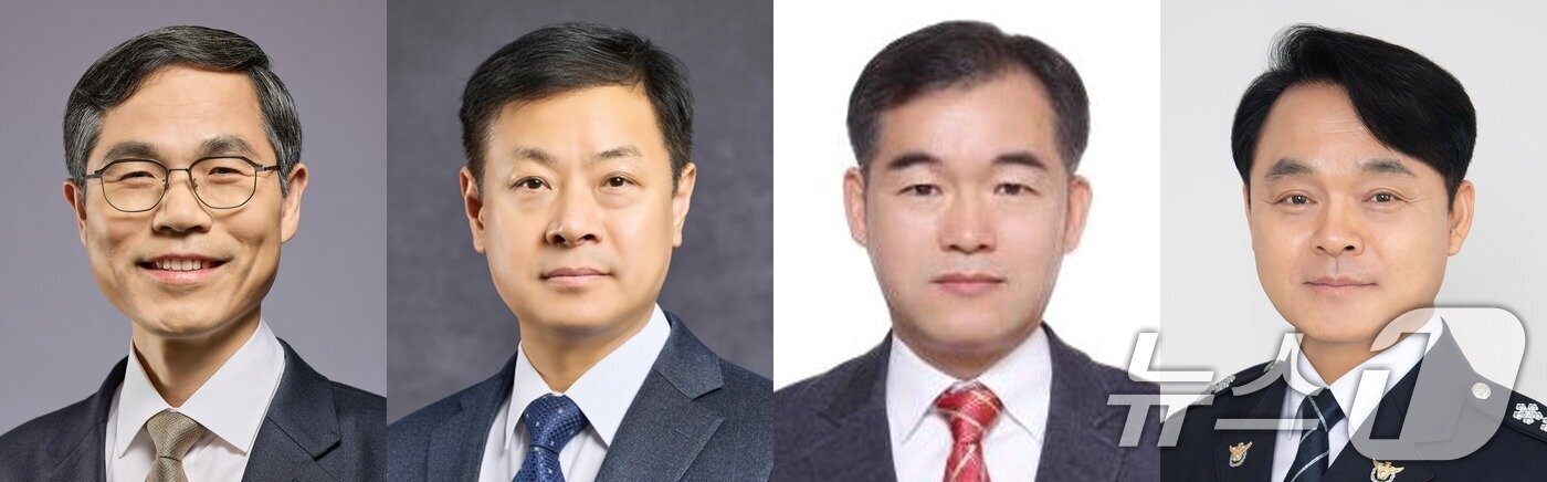 본문 이미지 - 왼쪽부터 치안정감으로 승진 내정된 유승렬 경찰청 국가수사본부 수사기획조정관, 고범석 전남경찰청장, 김종철 경남청장, 고평기 제주청장.(경찰청 제공. 재판매 및 DB금지) 2026.8.12 ⓒ 뉴스1