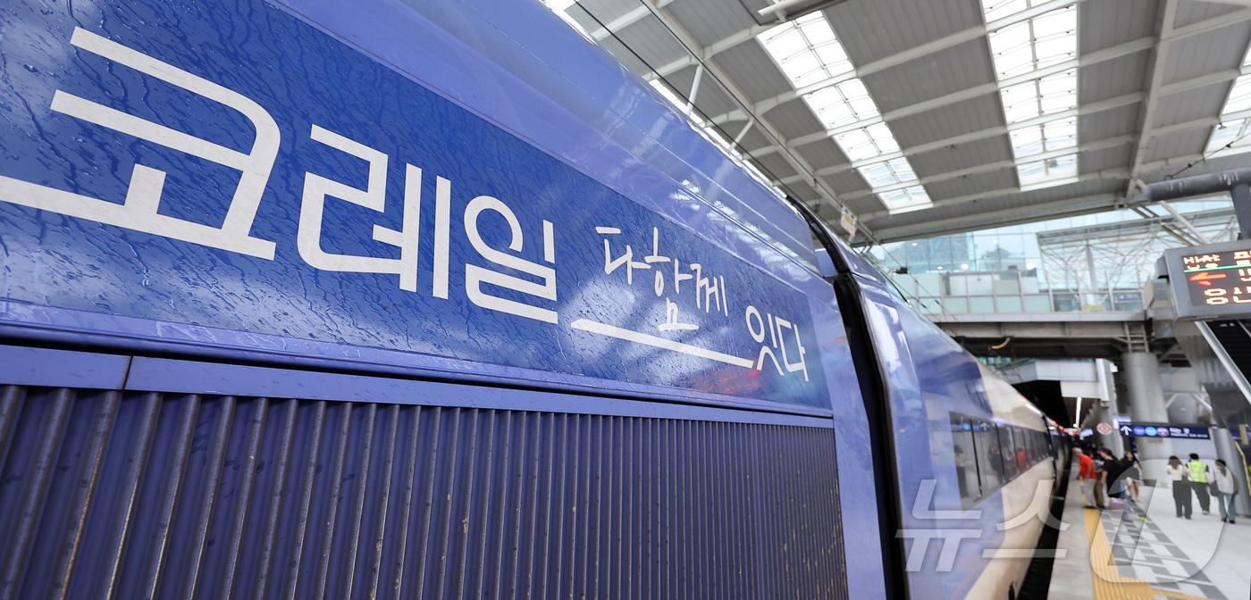 (서울=뉴스1) 김성진 기자 = KTX와 SRT의 통합 운행을 하루 앞둔 31일 오전 서울 중구 서울역에 KTX가 정차돼 있다.한국철도공사(코레일)와 에스알(SR)이 통합되면 전국 …