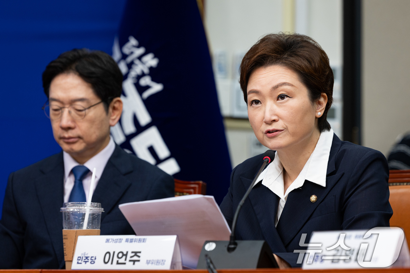 (서울=뉴스1) 유승관 기자 = 이언주 더불어민주당 메가성장 특위 부위원장이 31일 서울 여의도 국회에서 열린 메가성장 특별위원회 제1차 회의에서 발언하고 있다. 2026.8.31 …