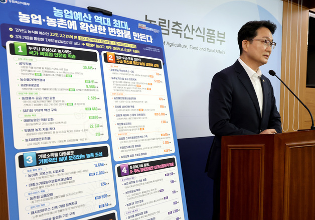 2027년 농식품부 예산안 설명하는 김종구 차관
