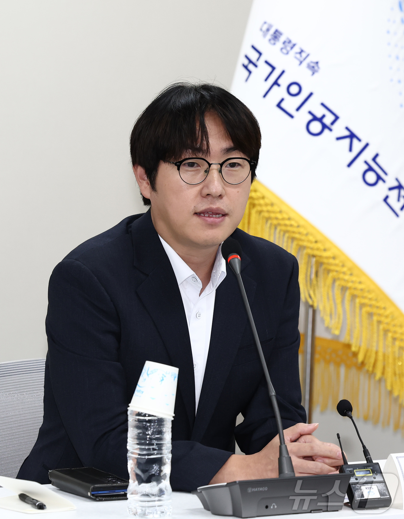 (서울=뉴스1) 김민지 기자 = 하정우 국가인공지능전략위원회 신임 상근부위원장이 31일 서울 중구 국가인공지능전략위원회에서 열린 취임 인사 및 기자간담회에서 발언하고 있다. 202 …