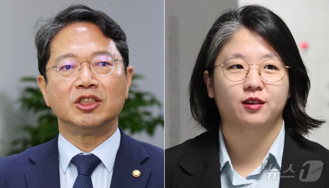 본문 이미지 - 김승원 법무부 장관 후보자(왼쪽)와 용혜인 성평등가족부 장관 후보자. ⓒ 뉴스1