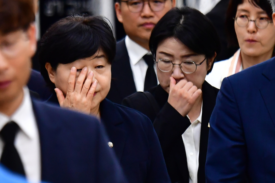 조희대 대법원장 빈소 조문 마친 서영교 위원장