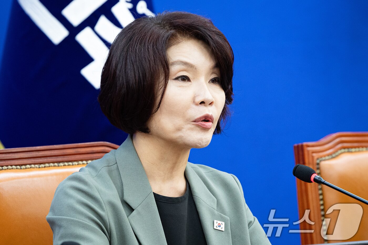 본문 이미지 - 한정애 더불어민주당 의원. 2026.8.4 ⓒ 뉴스1 유승관 기자
