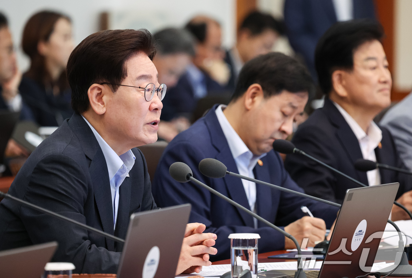 (서울=뉴스1) 이재명 기자 = 이재명 대통령이 4일 청와대에서 열린 국무회의에서 발언을 하고 있다. (청와대통신사진기자단) 2026.8.4/뉴스1