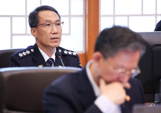 발언하는 유재성 직무대행