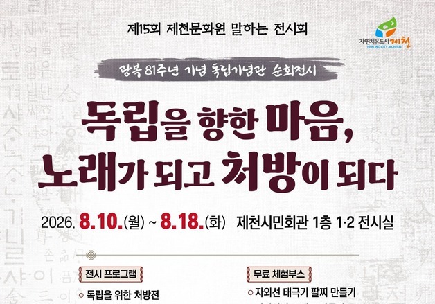 의료인 독립운동 조명…제천문화원 특별전 10~18일 개최