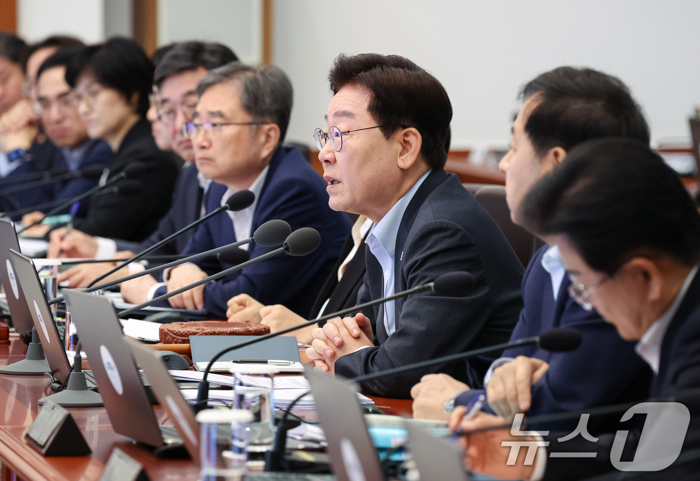 (서울=뉴스1) 이재명 기자 = 이재명 대통령이 4일 청와대에서 열린 국무회의에서 발언을 하고 있다. (청와대통신사진기자단) 2026.8.4/뉴스1