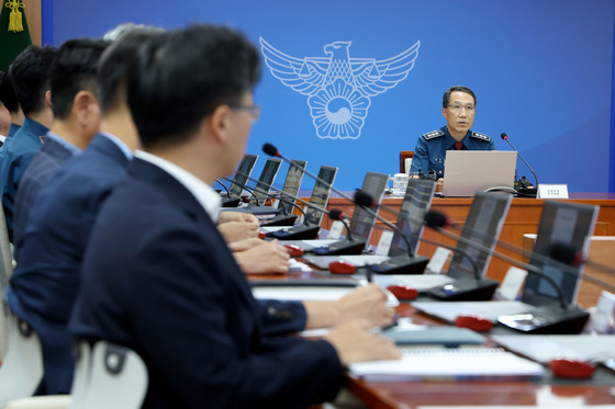 전국 경찰지휘부 화상회의 주재하는 유재성 직무대행