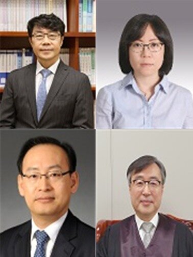 본문 이미지 - 대법관 후보추천위원회가 4일 선정한 후보자들.  윗줄 왼쪽부터 오른쪽으로 김성수 서울고법 부장판사(사법연수원 24기)·김예영 서울남부지법 부장판사(30기)·김정중 광주지법 부장판사(26기)·김문관 부산지방법원장(23기).(대법원 제공) 