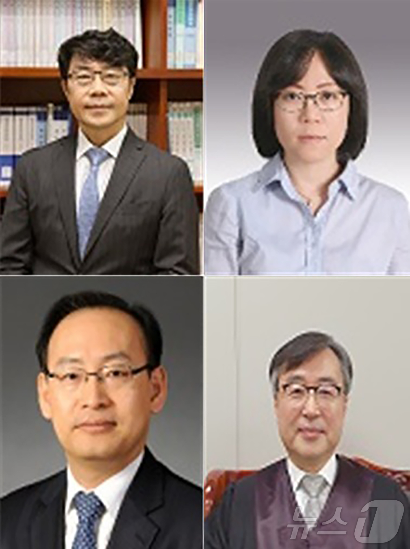 (서울=뉴스1) = 대법관 후보추천위원회가 4일 이흥구 대법관의 뒤를 이을 후보자를 4인으로 압축했다.윗줄 왼쪽부터 오른쪽으로 김성수 서울고법 부장판사(사법연수원 24기)·김예영 …