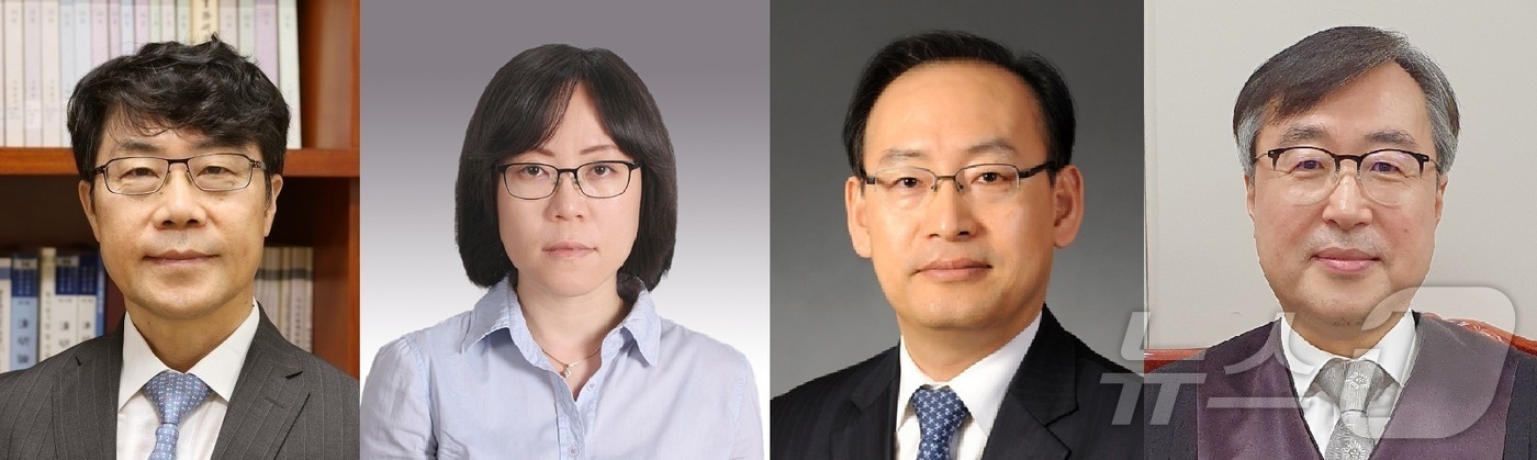 (서울=뉴스1) = 대법관 후보추천위원회가 4일 이흥구 대법관의 뒤를 이을 후보자를 4인으로 압축했다.왼쪽부터 김성수 서울고법 부장판사(사법연수원 24기)·김예영 서울남부지법 부장 …