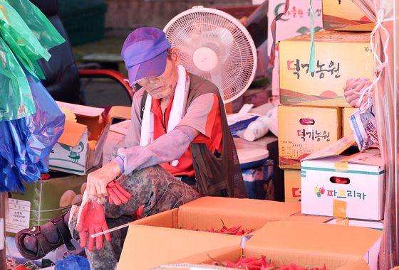 선풍기 한 대로 버티는 폭염