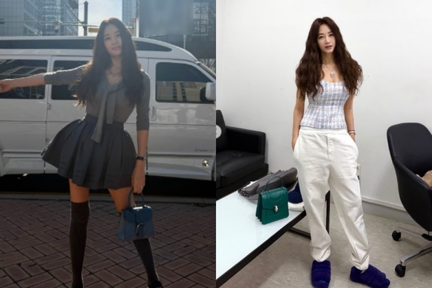 55세 김혜수, 미니스커트에 니삭스 소화한 프레피룩…각선미까지 완벽 [N샷]