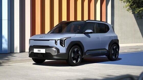 본문 이미지 - 기아가 유럽 시장 전용으로 개발한 소형 전기 SUV 'EV2'(자료사진. 기아 영국법인 홈페이지 갈무리). 2026.5.27.