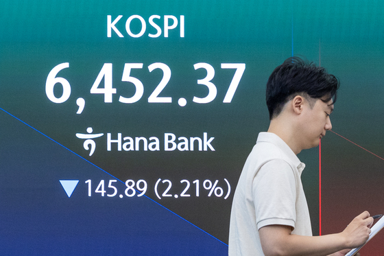 코스피 6거래일 만에 매도 사이드카…삼전 5%, SK하닉 9% 급락(상보)