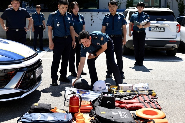 김동권 경기북부경찰청장, 가평 찾아 재난 장비 실태 점검