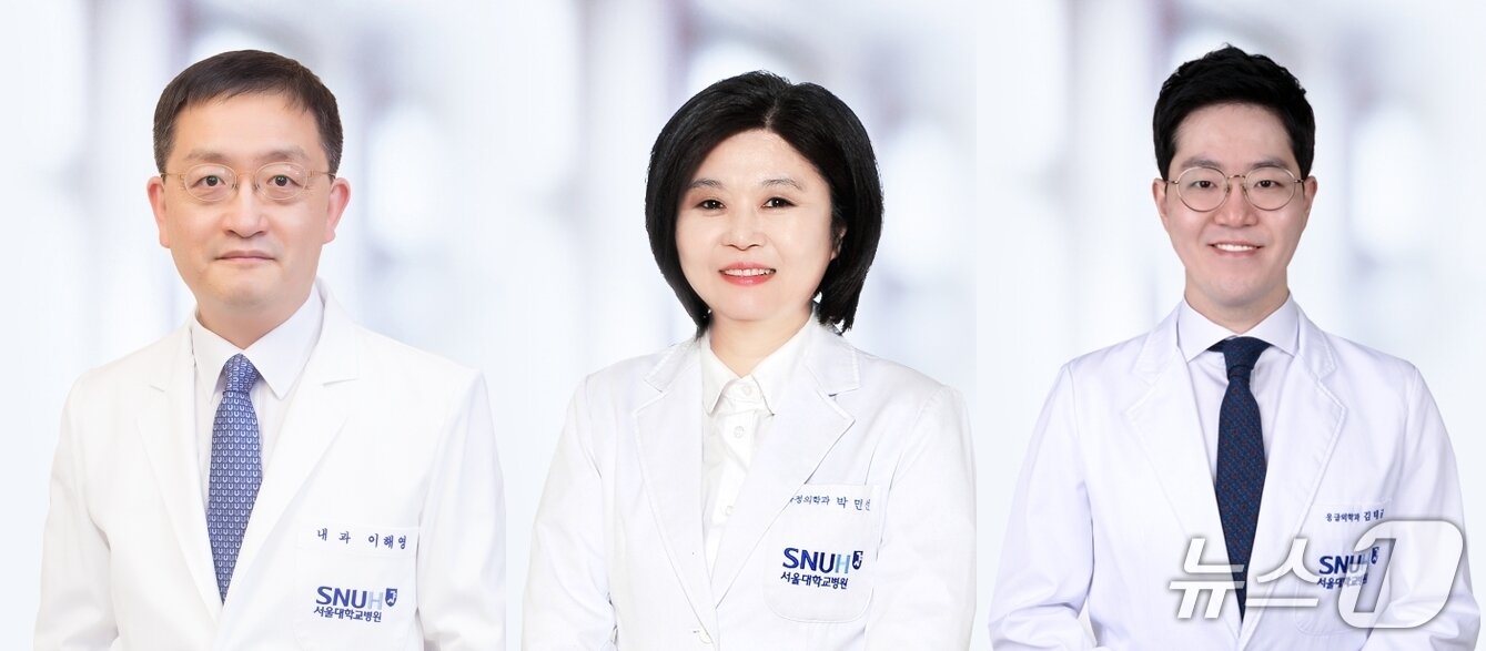 본문 이미지 - 서울대병원의 이해영 순환기내과 교수·박민선 가정의학과 교수·김태균 응급의학과 교수.(서울대병원 제공)