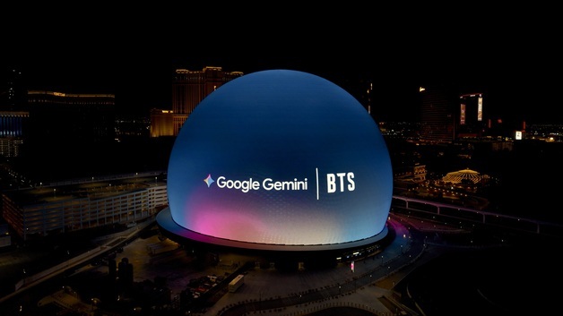 BTS, 구글 AI '제미나이' 얼굴 됐다…美 스피어서 협업 영상 공개