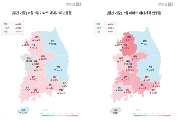 세제개편 발표 첫 주 서울 집값 0.12% 올라…전세도 상승 지속