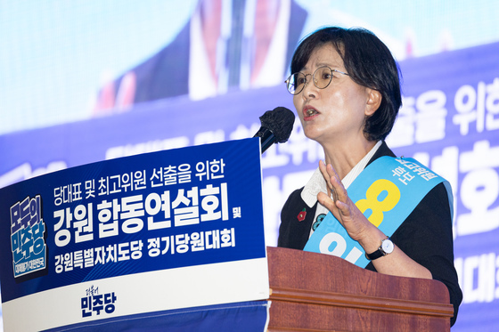 임미애 "하위 후보끼리 단일화? 전혀…전대 후유증 없을 것"