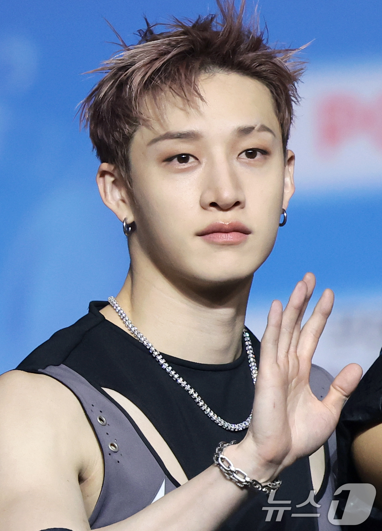 (고양=뉴스1) 권현진 기자 = 스트레이 키즈 방찬이 9일 경기도 고양시 일산 킨텍스에서 열린 ‘2026 SBS 가요대전 Summer’ 블루카펫 행사에 참석해 포즈를 취하고 있다. …