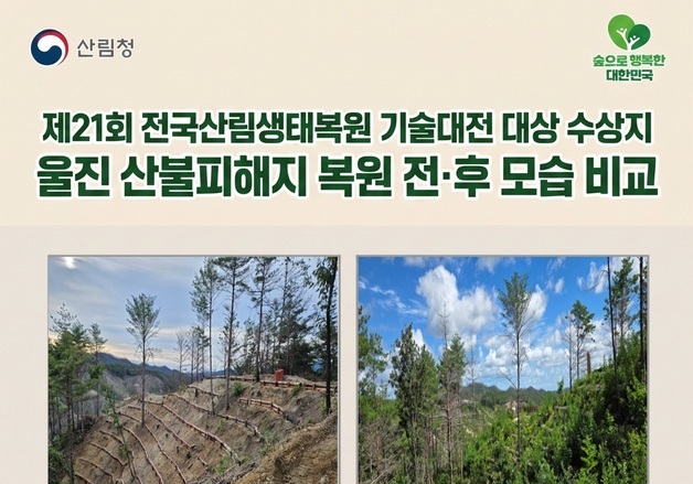 산림청 울진국유림관리소 '산불피해지 피해목 활용' 장관상 수상
