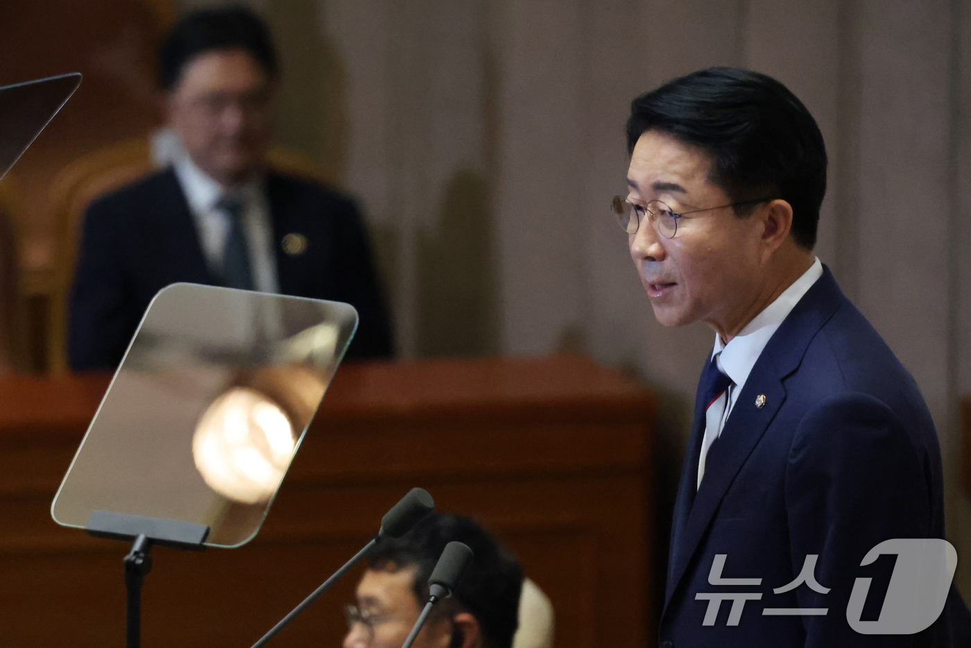 (서울=뉴스1) 황기선 기자 = 조정식 국회의장이 1일 서울 여의도 국회에서 열린 제439회국회(정기회) 개회식에서 개회사를 하고 있다.  2026.9.1/뉴스1