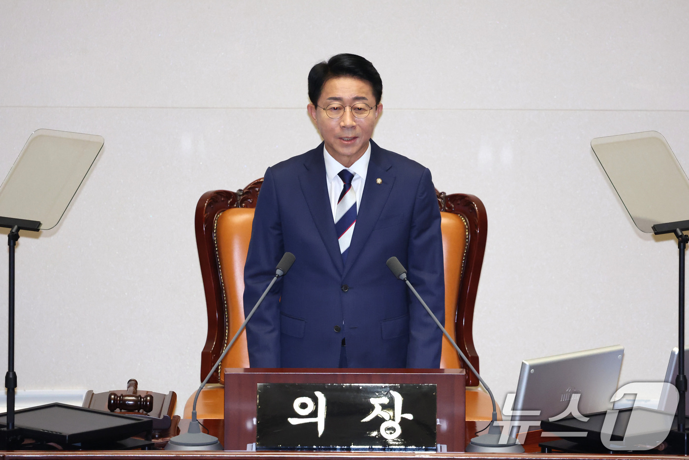 (서울=뉴스1) 신웅수 기자 = 조정식 국회의장이 1일 서울 여의도 국회에서 열린 제439회국회(정기회) 개회식에서 개회사를 하고 있다. 2026.9.1/뉴스1