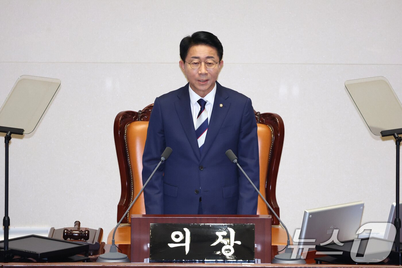 본문 이미지 - 조정식 국회의장이 1일 서울 여의도 국회에서 열린 제439회국회(정기회) 개회식에서 개회사를 하고 있다. 2026.9.1 ⓒ 뉴스1 신웅수 기자