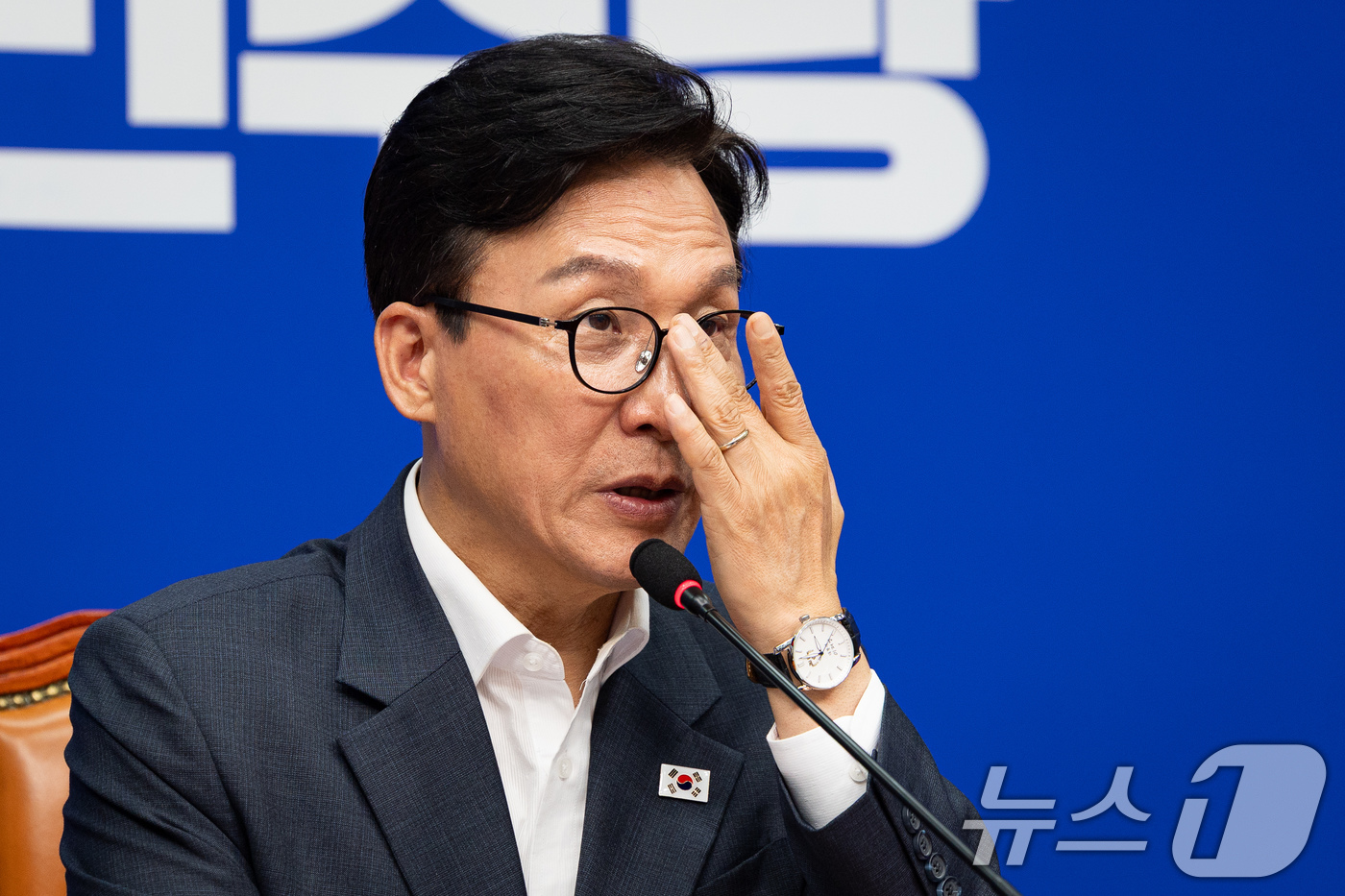 (서울=뉴스1) 유승관 기자 = 김민석 더불어민주당 대표가 1일 서울 여의도 국회에서 열린 경찰개혁추진단 1차 회의에서 발언하고 있다. 2026.9.1/뉴스1