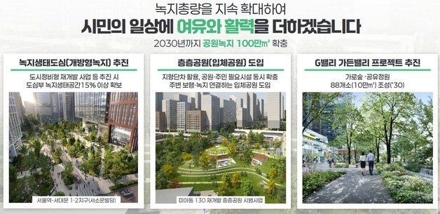 "용산공원 300만㎡에 100만㎡ 더"…서울 공원·녹지 늘린다