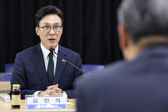 김민석 민주당 대표, 한국노총 지도부 예방