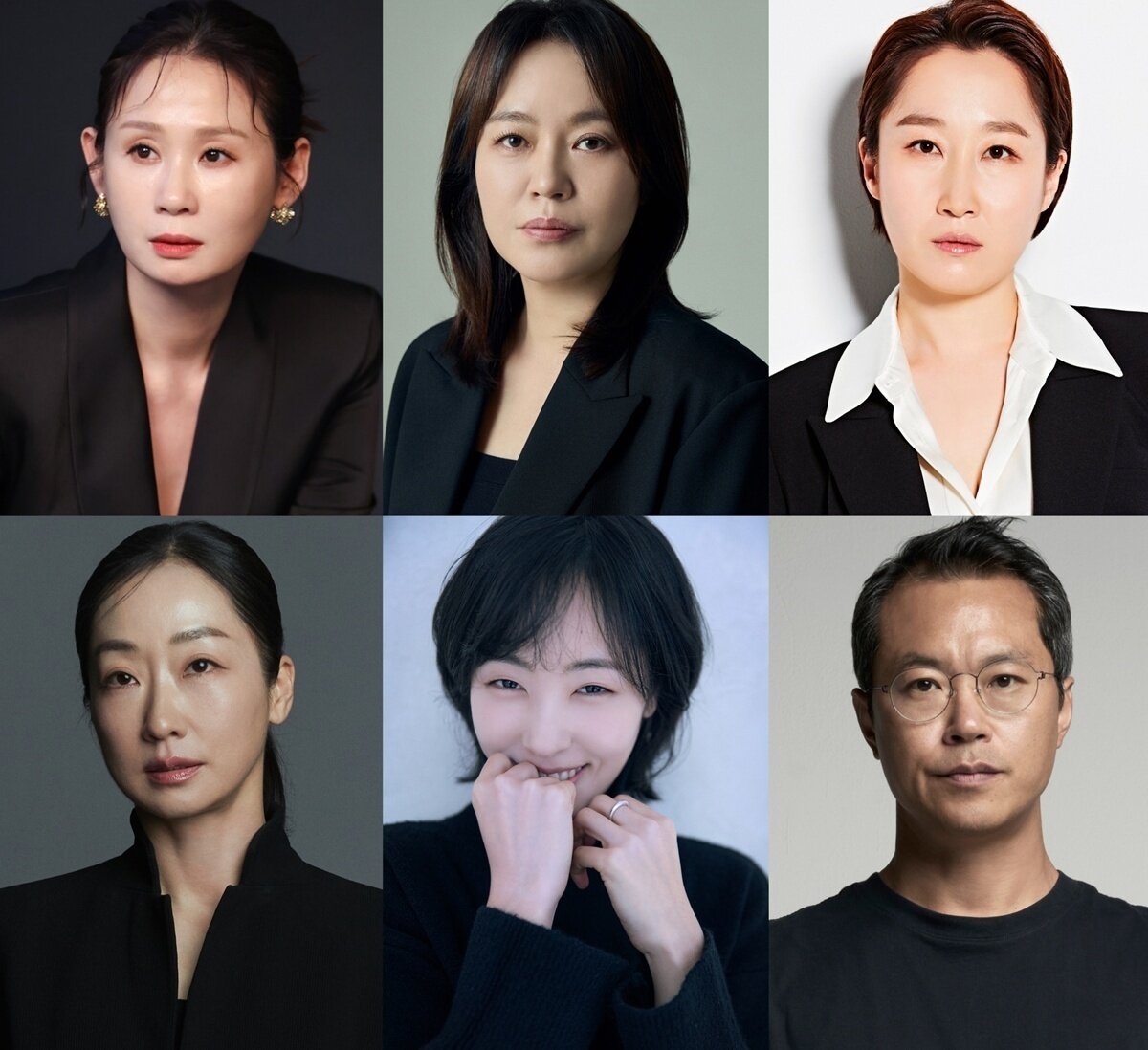 본문 이미지 - 맨위 왼쪽부터 시계방향으로 배우 김선영, 김금순, 김국희, 백현진, 공성하, 우정원 / tvN '위대한 방옥숙'