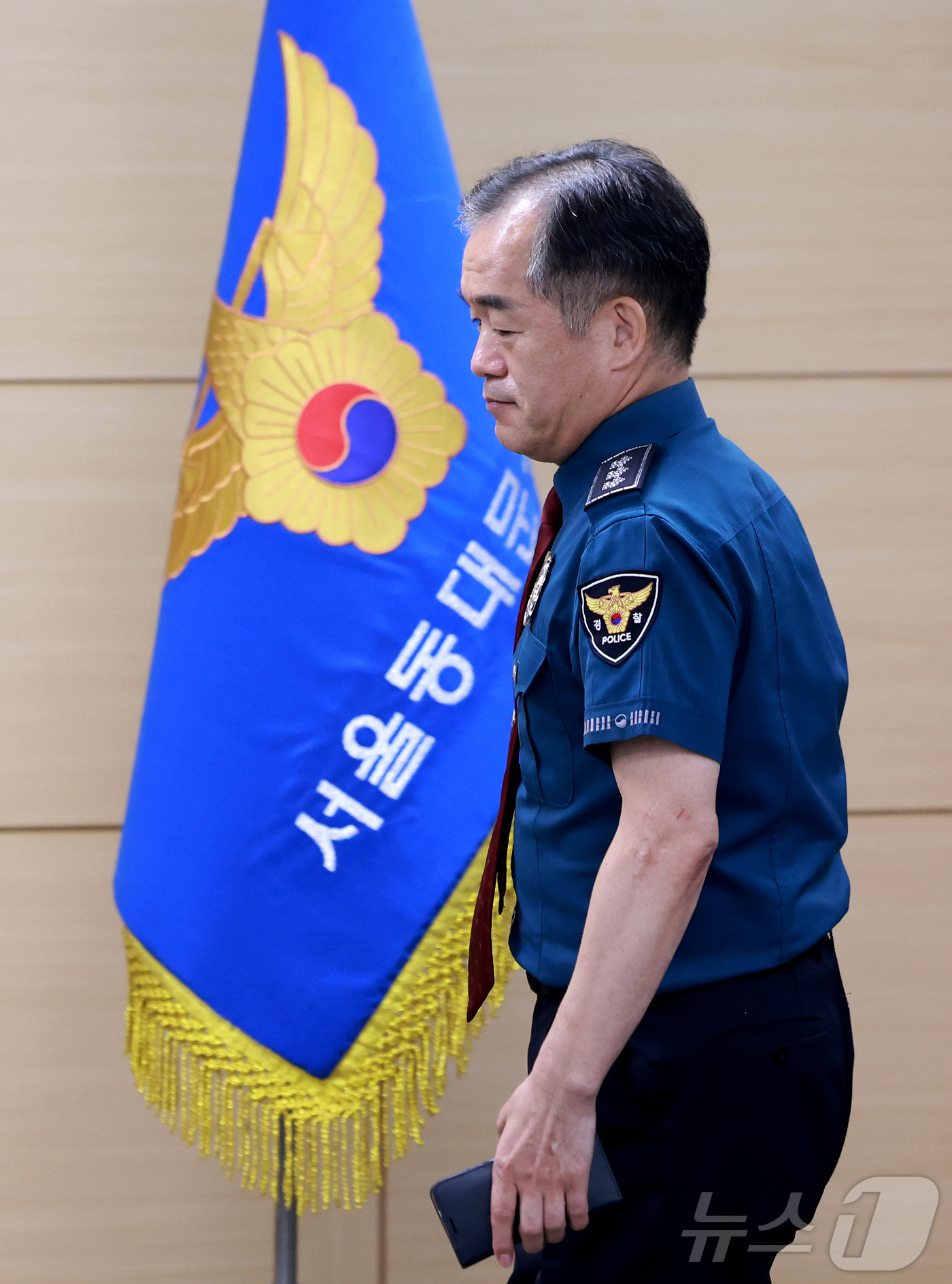 (서울=뉴스1) 이호윤 기자 = 김종철 경찰청장 직무대행이 10일 서울 동대문경찰서에서 열린 개정 형소법 시범관서 현장 수사관 간담회에 참석하고 있다. 2026.9.10/뉴스1