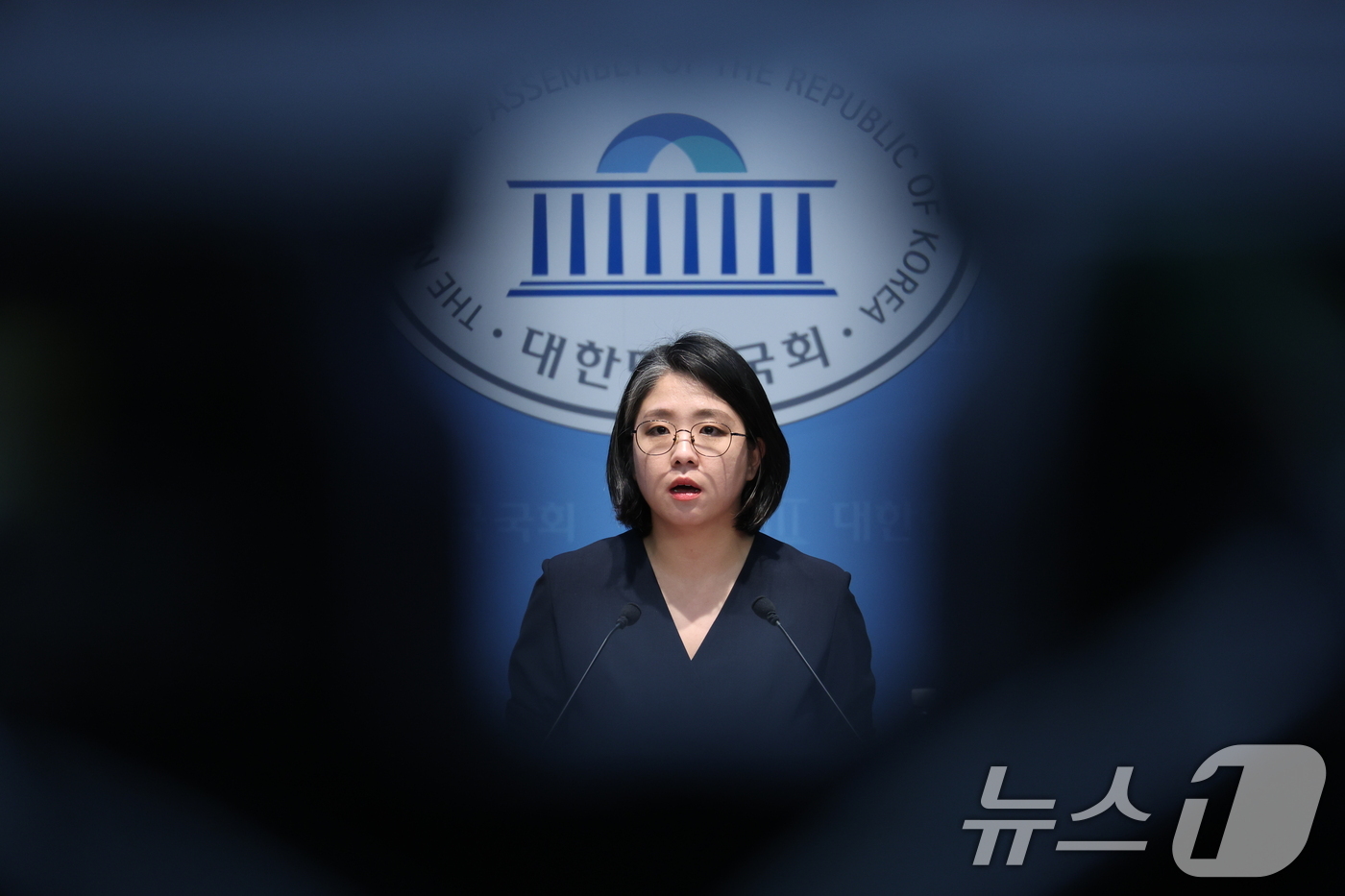 (서울=뉴스1) 신웅수 기자 = 용혜인 성평등가족부 장관 후보자가 10일 서울 여의도 국회 소통관에서 입장 발표 기자회견을 하고 있다. 2026.9.10/뉴스1