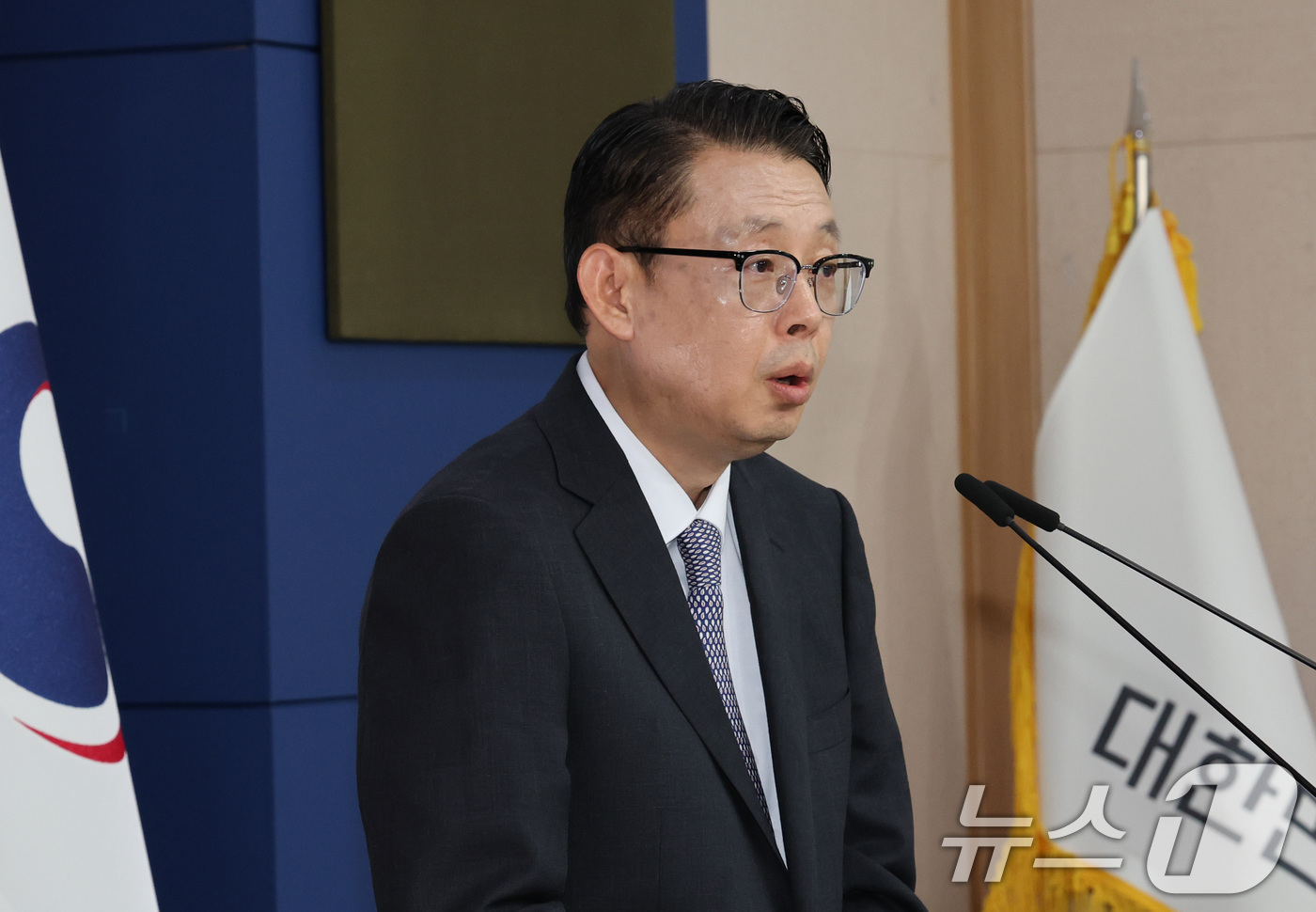 (서울=뉴스1) 이종덕 기자 = 박두순 외교부 대변인이 10일 서울 종로구 정부서울청사에서 브리핑 하고 있다. 2026.9.10/뉴스1