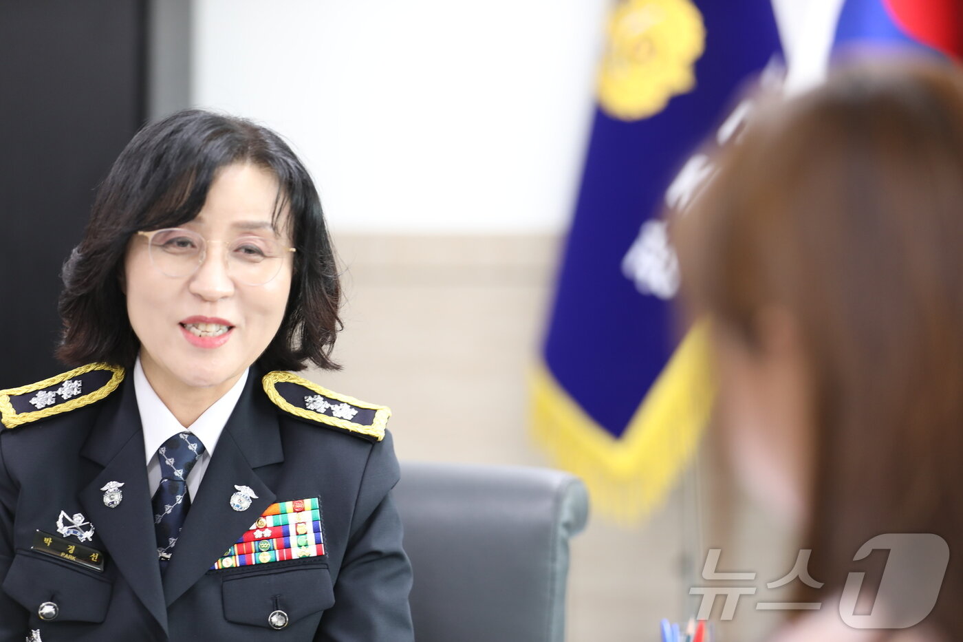 본문 이미지 - 박경선 광주교도소장이 최근 뉴스1과 인터뷰를 갖고 광주교도소 포화 문제 등에 대한 견해를 밝히고 있다. 2026.9.11 ⓒ 뉴스1 안재영 기자
