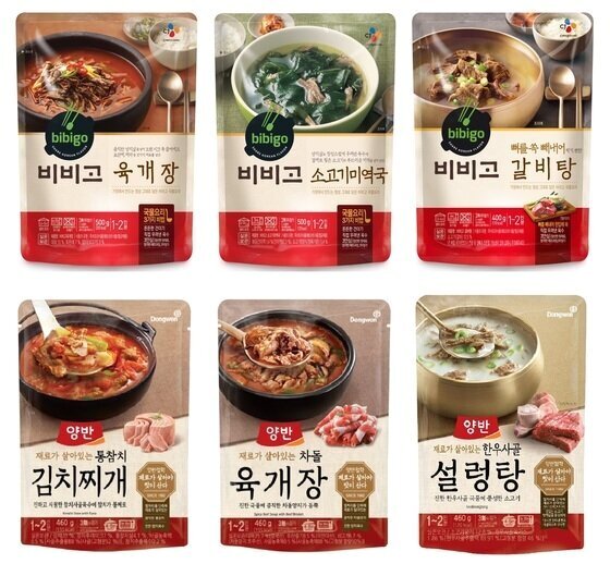 본문 이미지 - CJ제일제당 비비고 제품(위)과 동원F&B 양반 제품(사진=각사) ⓒ 뉴스1