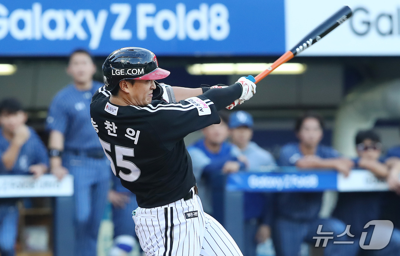 (대구=뉴스1) 공정식 기자 = 13일 오후 대구 삼성라이온즈파크에서 열린 프로야구 '2026 신한은행 SOL KBO리그' LG 트윈스와 삼성 라이온즈의 경기, 3회초 2사 만루 …