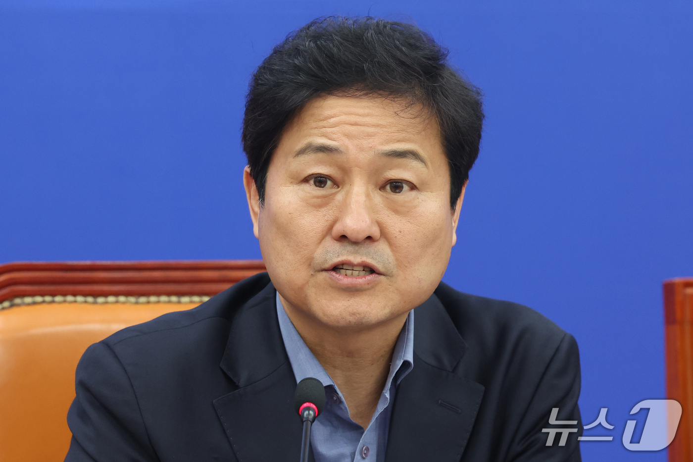 (서울=뉴스1) 황기선 기자 = 김영배 더불어민주당 서울시당위원장이 14일 오후 서울 여의도 국회에서 열린 '서울 정비사업의 병목 어떻게 풀 것인가?' 토론회에서 발언을 하고 있다 …