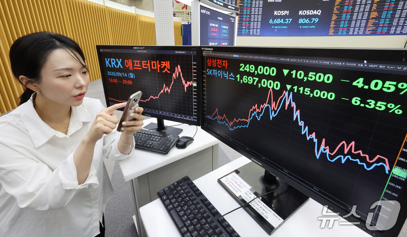 (서울=뉴스1) 김진환 기자 = 한국거래소(KRX)가 14일부터 오후 4시부터 8시까지 코스피·코스닥 시장을 대상으로 애프터마켓을 운영한다.기존 오후 4~6시 10분 단위로 주문을 …