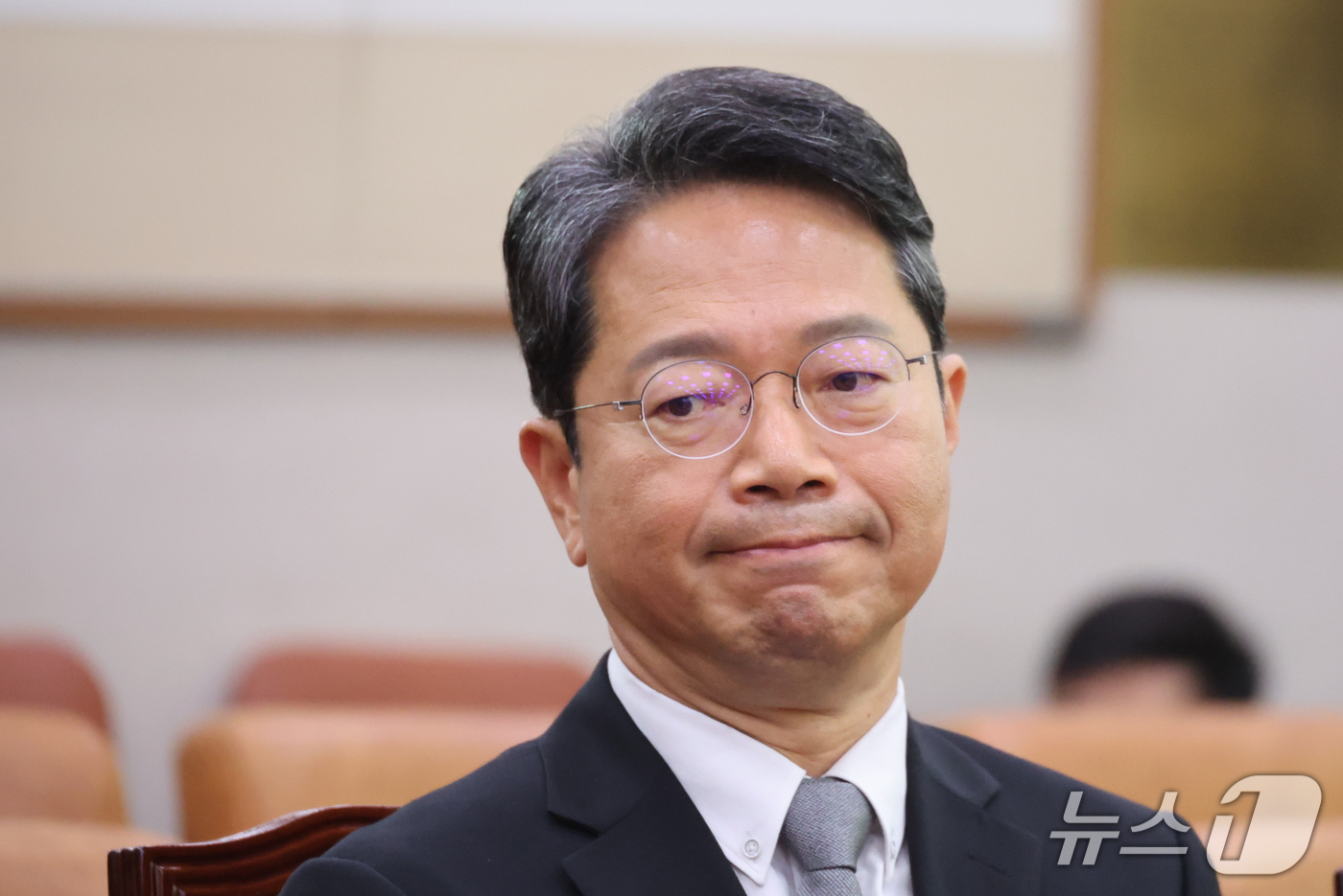 (서울=뉴스1) 신웅수 기자 = 김승원 법무부 장관 후보자가 15일 서울 여의도 국회 법제사법위원회에서 열린 인사청문회에 출석하고 있다. 2026.9.15/뉴스1