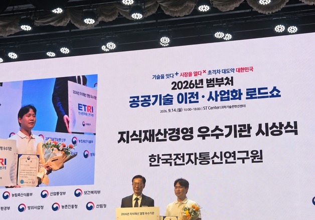 ETRI, 지식재산처 '지식재산 경영 우수기관' 3회 연속 선정